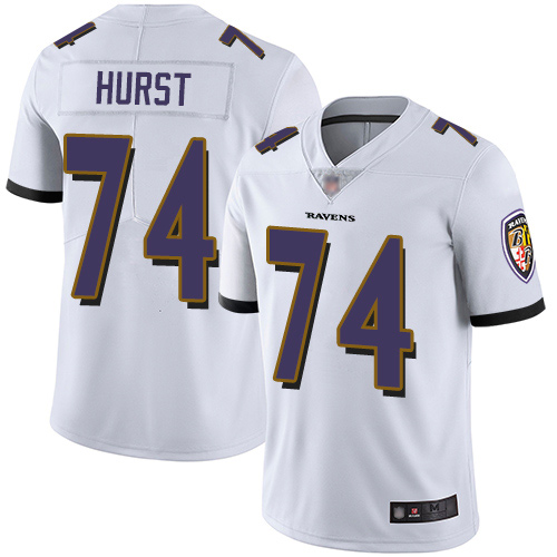 Baltimore Ravens Limited White Men James Hurst Road Jersey NFL Football 74 Vapor Untouchable